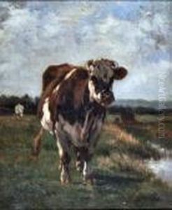 Mucca Al Pascolo by Giuseppe Palizzi
