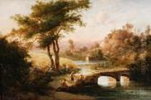 Landscape With Figures On A Bridge - view 1