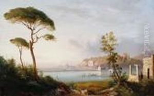Ruins By A Coastal Landscape by Giuseppe Palizzi