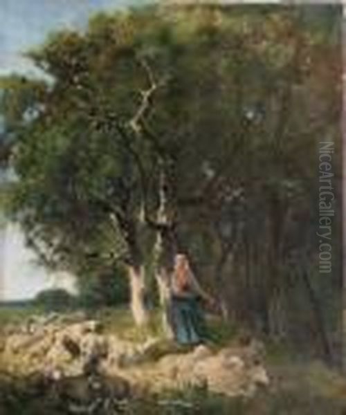 Pastorella Con Pecore - view 1