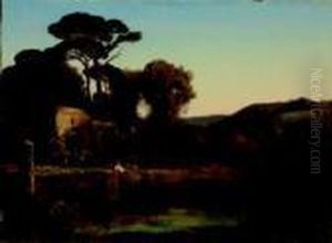 Paesaggio Con Rovine Antiche, Pastori E Gregge by Giuseppe Palizzi