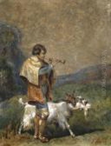Pastorello Con Capre - view 1