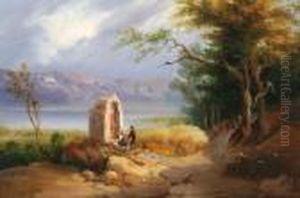 Paesaggio Con Cappella E Viandanti