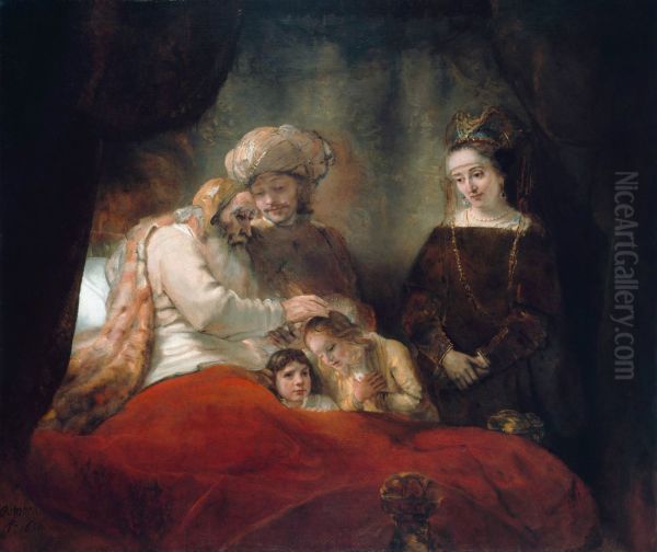Jacob Blessing The Sons Of Joseph 1656 - view 1