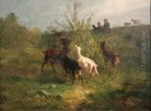Caprette Al Pascolo by Giuseppe Palizzi