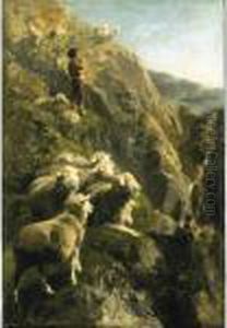 Richiamo Del Gregge by Giuseppe Palizzi