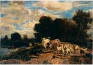 Richiamo Al Pascolo by Giuseppe Palizzi