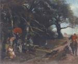 A Prayer At The Hunt by Giuseppe Palizzi