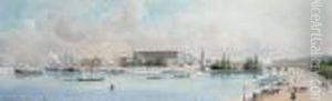 Panoramic View Over The Royal Palace In Stockholm by Anna Palm De Rosa