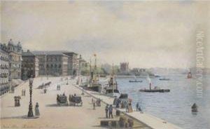 Stockholm Fran Palmerska Huset (view Of Stockholm From Thepalmerska House) by Anna Palm De Rosa