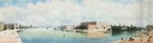 Vy Over Stockholms Slott Och Nationalmuseum by Anna Palm De Rosa