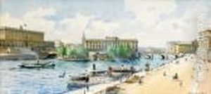 Utsikt Mot Stockholms Slott Och Riksdagshuset by Anna Palm De Rosa