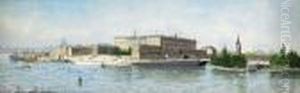 Utsikt Mot Stockholms Slott Och Riddarholmskyrkan by Anna Palm De Rosa