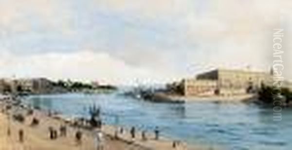Vy Over Stockholms Slott Och Nationalmuseum - view 1