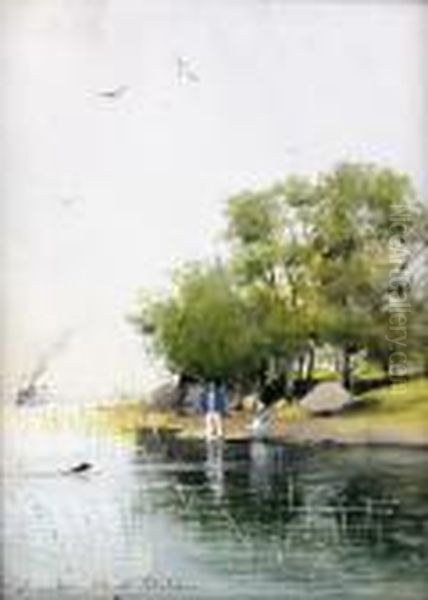 Utanfor Stockholm - Strand Med Manniskor - view 1