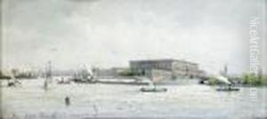 Vy Over Stockholms Slott Med Angaren Wester Norrland I Forgrunden by Anna Palm De Rosa