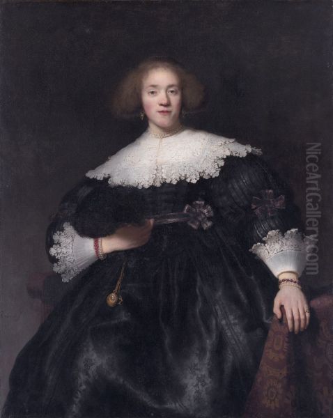Portrait of a Young Woman with a Fan 1633 - view 1