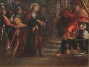 Scena Della Vita Di Una Santa