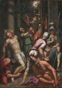 The Flagellation Of Christ by Acopo D'Antonio Negretti (see Palma Giovane)