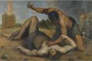 Cain Slaying Abel by Acopo D'Antonio Negretti (see Palma Giovane)