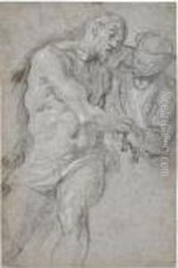 Study Of The Dead Christ Supported By Anotherfigure Study Of The Dead Christ Supported By Anotherfigure