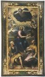 Cristo Appare A San Marco, San Pietro E San Paolo by Acopo D'Antonio Negretti (see Palma Giovane)