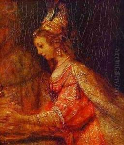 Esther Detail Of Assuerus Haman And Esther 1660