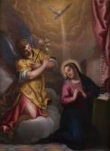 Die Verkundigung An Die Jungfrau Maria by Acopo D'Antonio Negretti (see Palma Giovane)