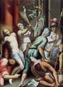 La Flagellazione Di Cristo by Acopo D'Antonio Negretti (see Palma Giovane)