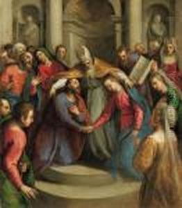 Lo Sposalizio Della Vergine by Acopo D'Antonio Negretti (see Palma Giovane)