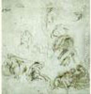Etude De Personnages Pour Un Decor Plafonnant