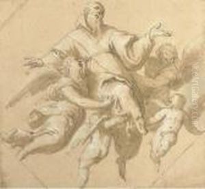 L'apotheose D'un Moine by Acopo D'Antonio Negretti (see Palma Giovane)