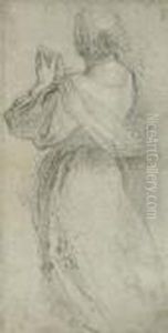 A Praying Woman, Seen From Behind by Acopo D'Antonio Negretti (see Palma Giovane)