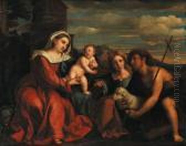 The Madonna And Child With Saint Catherine Of Alexandria And Saintjohn The Baptist - view 1