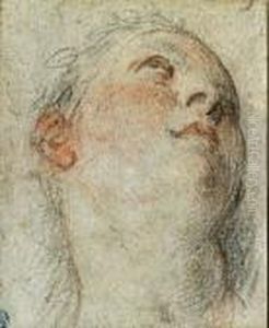 The Head Of A Woman, Looking Up To The Right (recto) ; Study Of Akneeling Nude (verso)