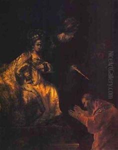 Haman Begging Esther For Mercy 1655