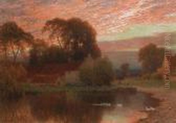 The Village Pond At Dusk - view 1
