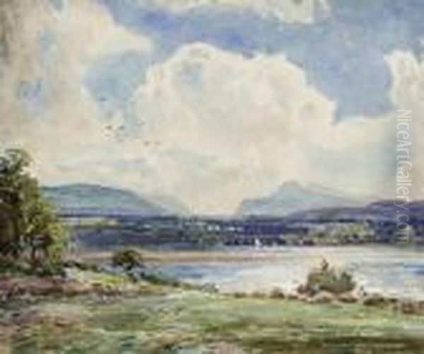 River Landscape With Hay Barge - view 1
