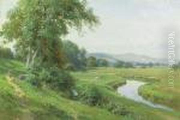 An Extensive River Landscape With A Young Girl Balancing On Agate - view 1