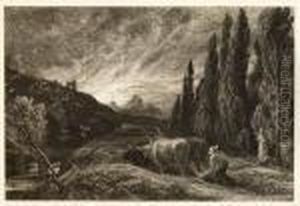 The Early Ploughman (morning Spread Upon The Mountains) by Samuel Palmer