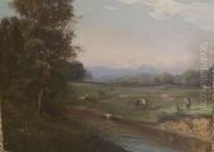 Bucolic Landscape With Cattle by Samuel Palmer