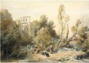 La Vocatella Near Corpo Di Cava In The Neighbourhood Of Salerno And Naples by Samuel Palmer