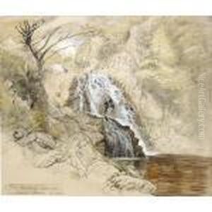 Pistyll Mawddach, North Wales by Samuel Palmer