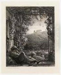 The Sleeping Shepherd: Early Morning (lister 6) by Samuel Palmer