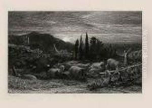 The Rising Moon (#) The Weary Ploughman (#) The Morning Of Life by Samuel Palmer