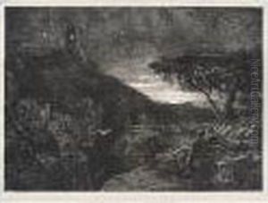 The Lonely Tower (a.12) by Samuel Palmer