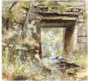 A Bridge Over A Stream by Samuel Palmer