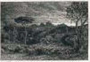 Early Ploughman; And Opening The Fold (lister 9 And 13) by Samuel Palmer