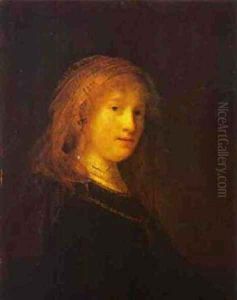 Saskia Van Uilenburgh The Wife Of The Artist 1633 by Harmenszoon van Rijn Rembrandt