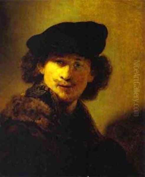 Self Portrait With Velvet Beret And Furred Mantel 1634 - view 1